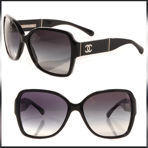 Brown oversized Chanel polarized sunglasses - Picture 10 of 13